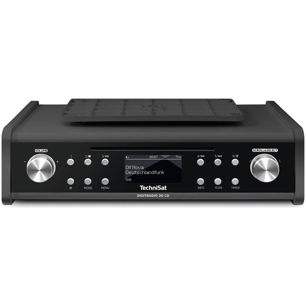 0000/4999 20 CD unterbau della cucina di orologi di Digit della radio (lettore CD, Timer, uscita cuffie, AUX IN) nero - Foto 1