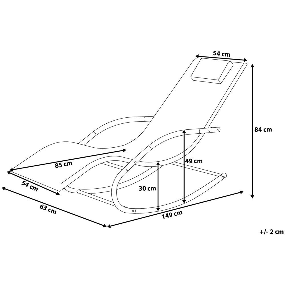 Lettino Da Giardino Verde Lime A Dondolo In Tessuto Carano - Foto 2