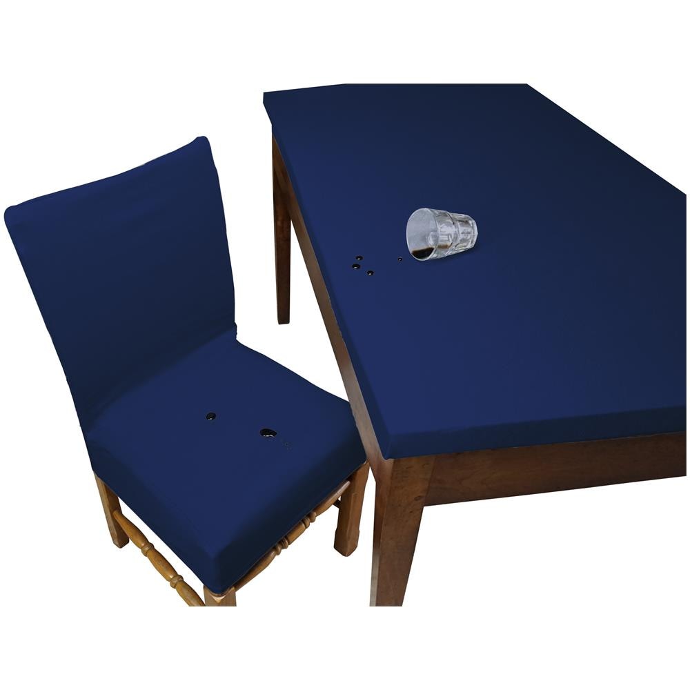 Set 4 Vestisedia Quadrato Antimacchia Made In Italy Blu - Foto 1