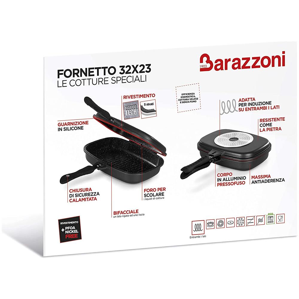 Fornetto Le Cotture Speciali 32 X 23cm, Induzione Su Entrambi I Lati, 2.3 Litri, Alluminio - Foto 2