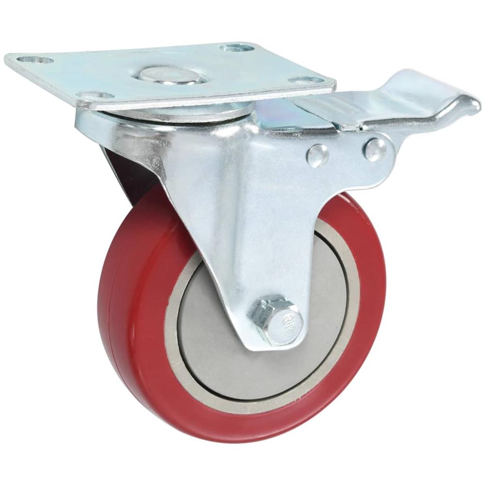 Ruote Girevoli con Doppio Freno 4 pz 100 mm - Foto 2