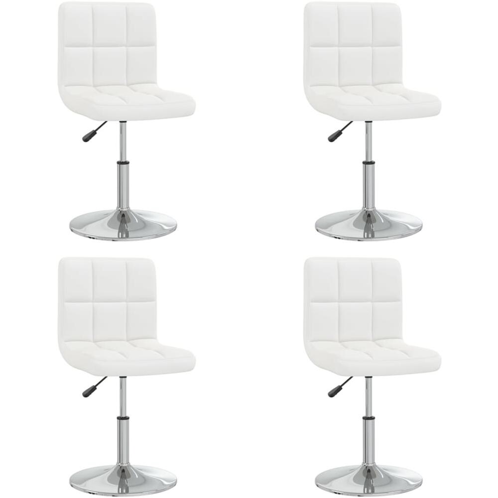 Sedie Da Pranzo 4 Pz Bianche In Similpelle - Foto 1