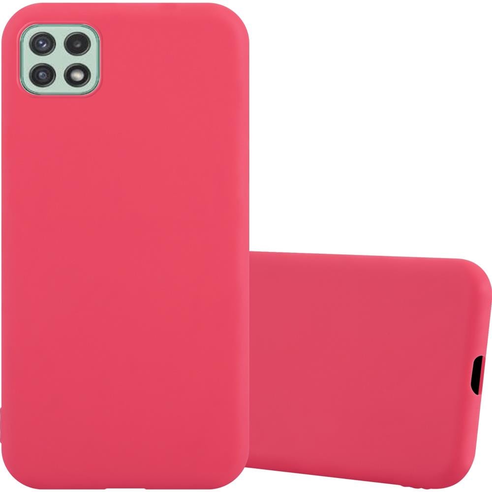 Custodia Compatibile Con Samsung Galaxy A22 5g In Candy Rosso - Coperchio Protettivo In Silicone Tpu Flessibile - Foto 1