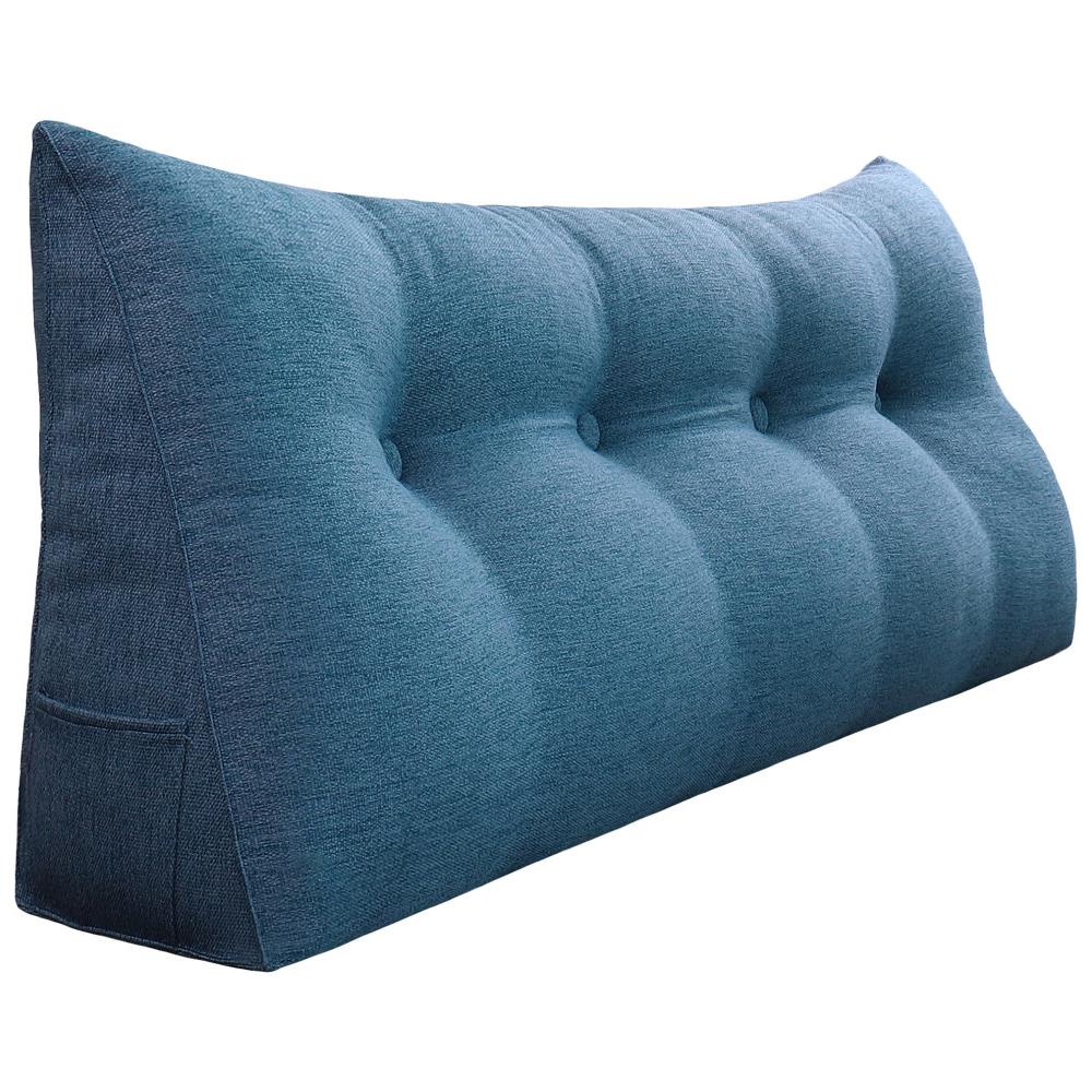 Cuscino A Cuneo Da Lettura Per Schienale, Cuscino Antireflusso Per Letto, Cuscini Gambe Lombare Di Supporto Per Divano, Grandi Testata Letto 120cm Lx20cm Px50cm A - Foto 1