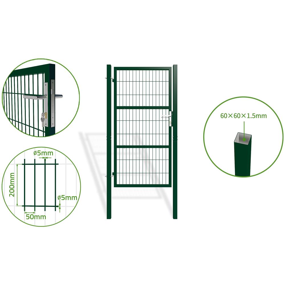 Cancello Per Recinzione In Rete Razo 100p180 Verde - Foto 1