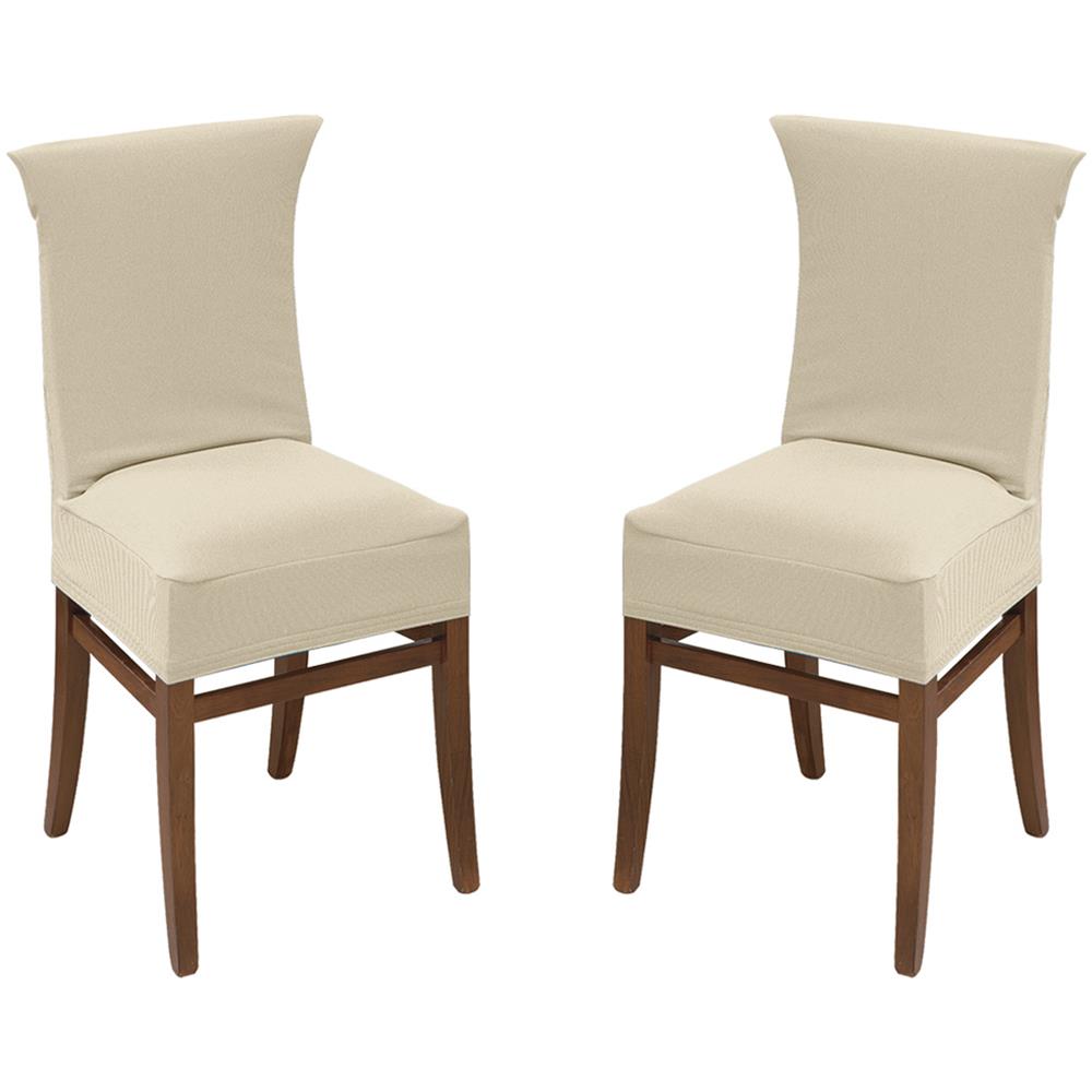 Coppia Coprisedia Con Schienale Antimacchia In Tinta Unita Modello Easy Panna - Foto 1