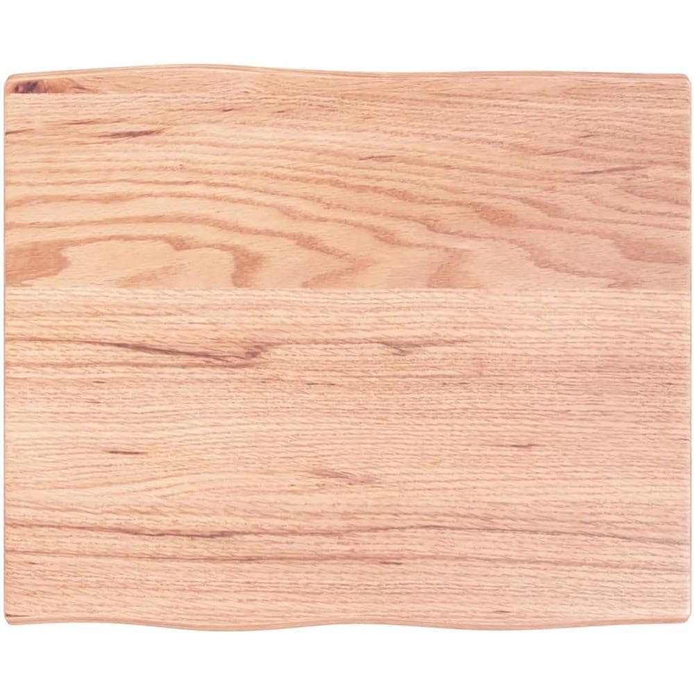 Piano Tavolo Marrone Chiaro 60x50x2 cm in Rovere Non Trattato - Foto 1