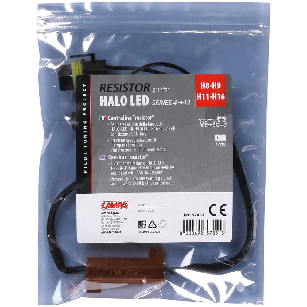 Halo Led Serie 4/11 - Centralina Resistor, 9/32v - H8-h9-h11-h16 - Foto 2