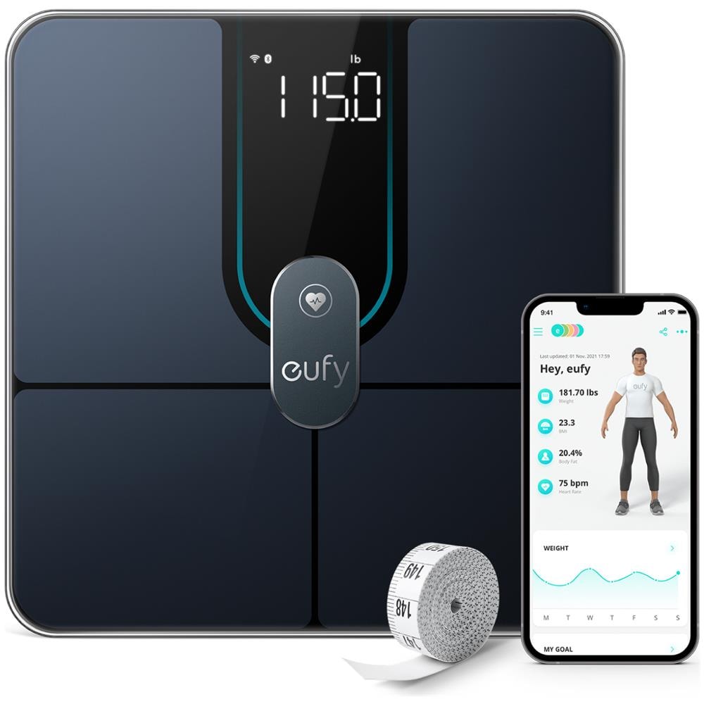 Smart Scale P2 Pro Quadrato Nero Bilancia pesapersone elettronica - Foto 1