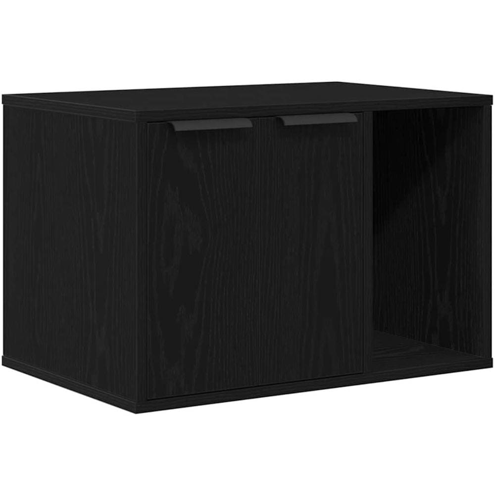 Recinto Lettiera Gatti Rovere Nero 60x40x40 cm in Truciolato - Foto 1
