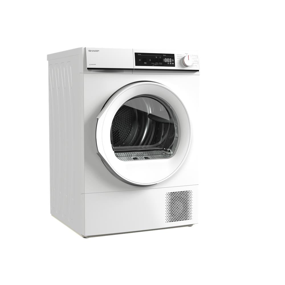 Sharp KD-NHA8S6GWE, Libera installazione, Caricamento frontale, Pompa di calore, Bianco, Pulsanti, Manopola, Bianco - Foto 7