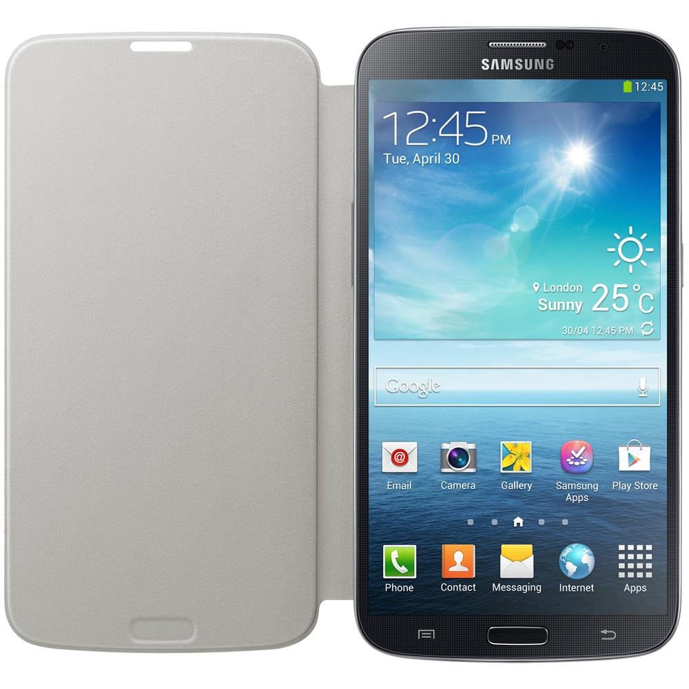 Flip Cover Custodia Originale per Galaxy Mega 6.3 - Bianco - Foto 2