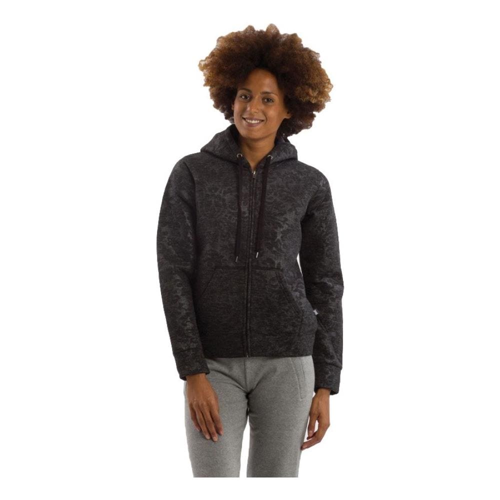 Felpa Donna Scuba Melange Full Zip S Nero Fantasia - Foto 1