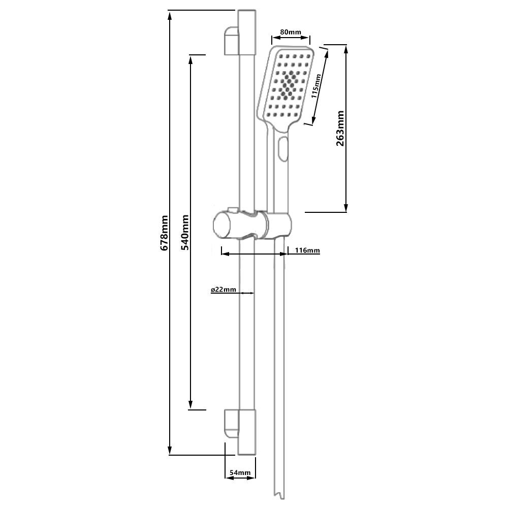Nero / rose Gold Doccia Bar Capo Rotaia Bagno Doccia Mano Set Colonne - Foto 2
