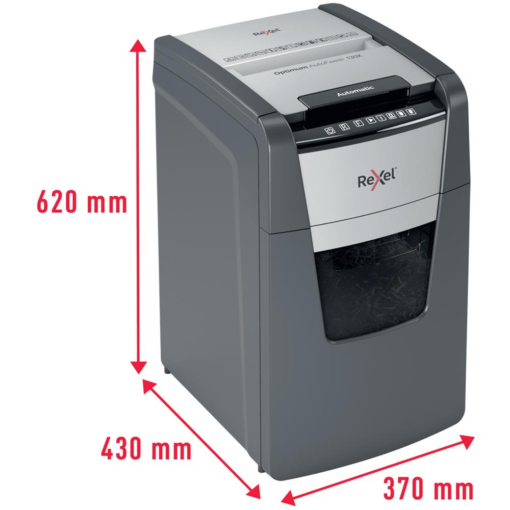 Distruggidocumenti Automatico Optimum AutoFeed+ 130X con Taglio a Frammenti - Foto 7