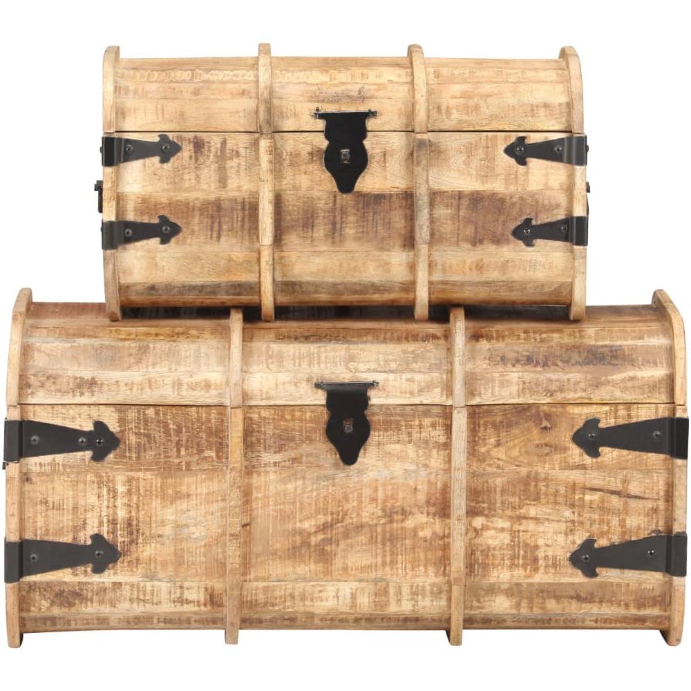 Bauli 2 pz in Legno Massello di Mango - Foto 2