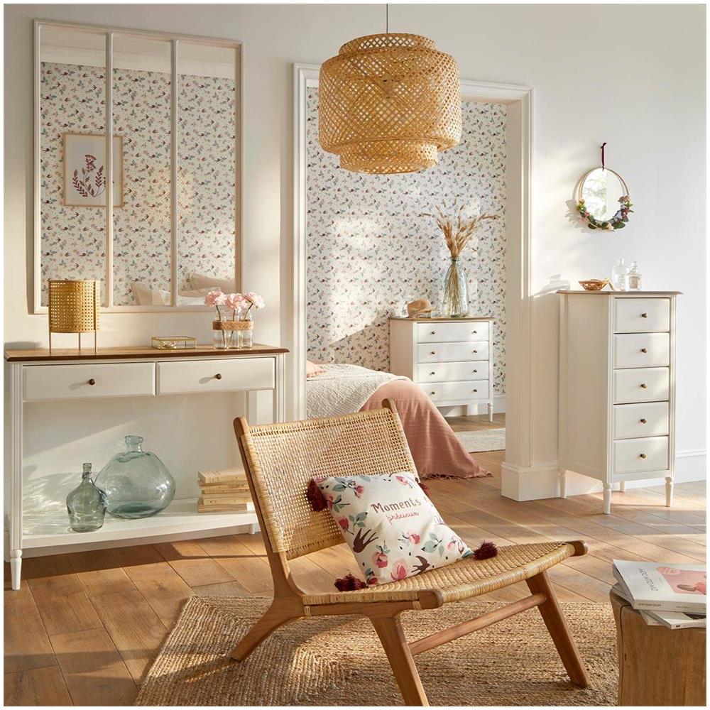 Lampada A Sospensione Liby In Bambù Naturale - Diametro 40 Cm - Colore Beige - Foto 5