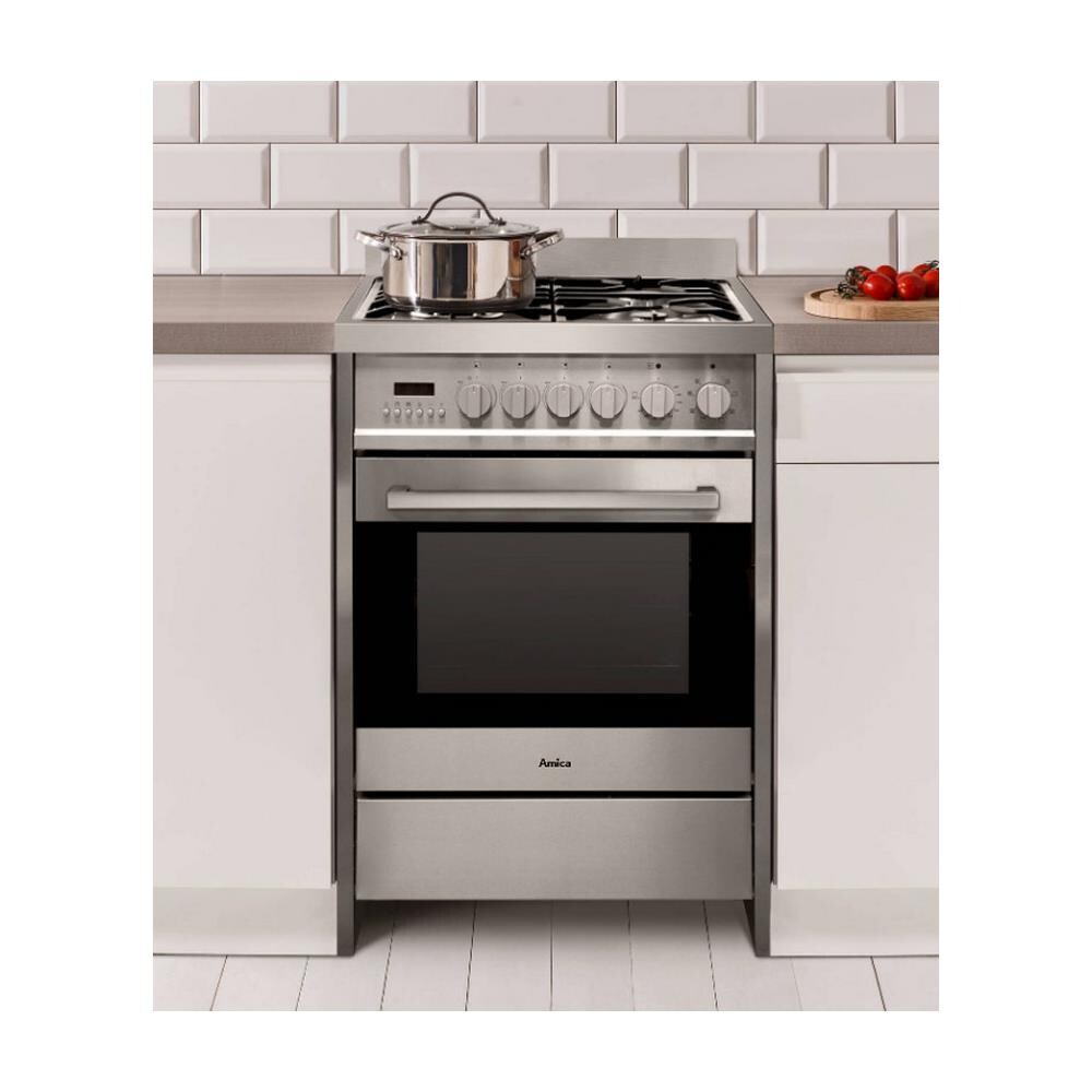 Cucina A Gas Da 68 Lt Con 4 Fuochi In Acciaio Inox - Acme2005x - Foto 2