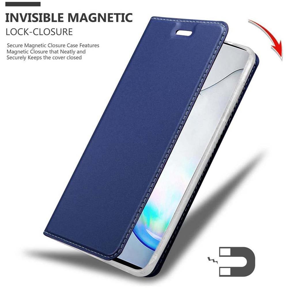 Custodia Compatibile Con Samsung Galaxy Note 10 In Classy Blu Scuro - Coperchio Protettiva Con Chiusura Magnetica, Funzione Stand E Tasca Per Le Carte - Foto 8