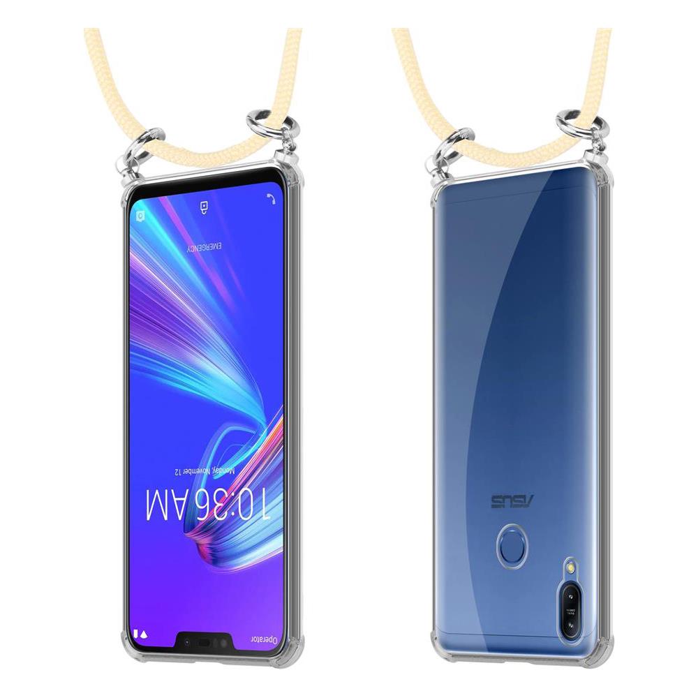 Catena Di Telefoni Cellulari Compatibile Con Asus Zenfone Max M2 In Crema Beige - Coperchio Protettivo In Silicone Con Anelli D'argento, Cinturino In Corda E Custodia Staccabile - Foto 8