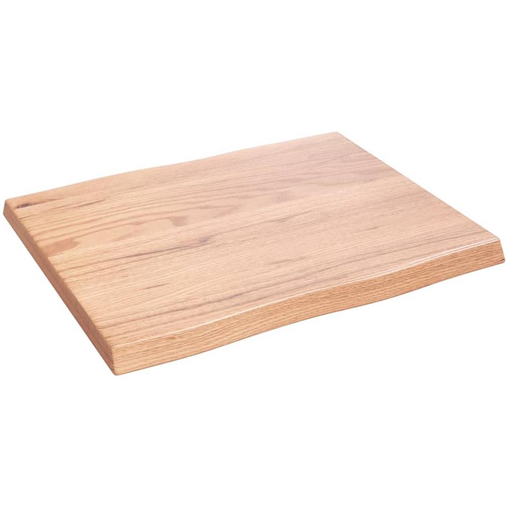 Piano Tavolo Marrone Chiaro 60x50x (2-4) cm Rovere Non Trattato - Foto 2