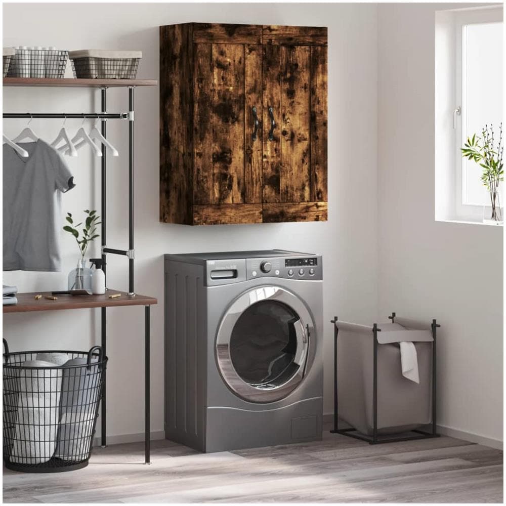 Mobile A Parete Rovere Fumo 69,5x34x90 Cm In Legno Multistrato - Foto 1