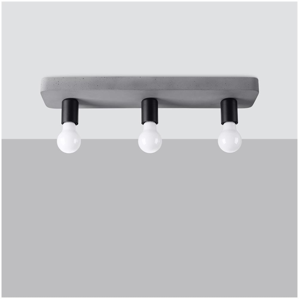 Lampada A Soffitto Tavo 3 Sl. 1158 - Industriale Lampade Da Soffitto Grigio 10x55x13.5 Cm - Foto 2