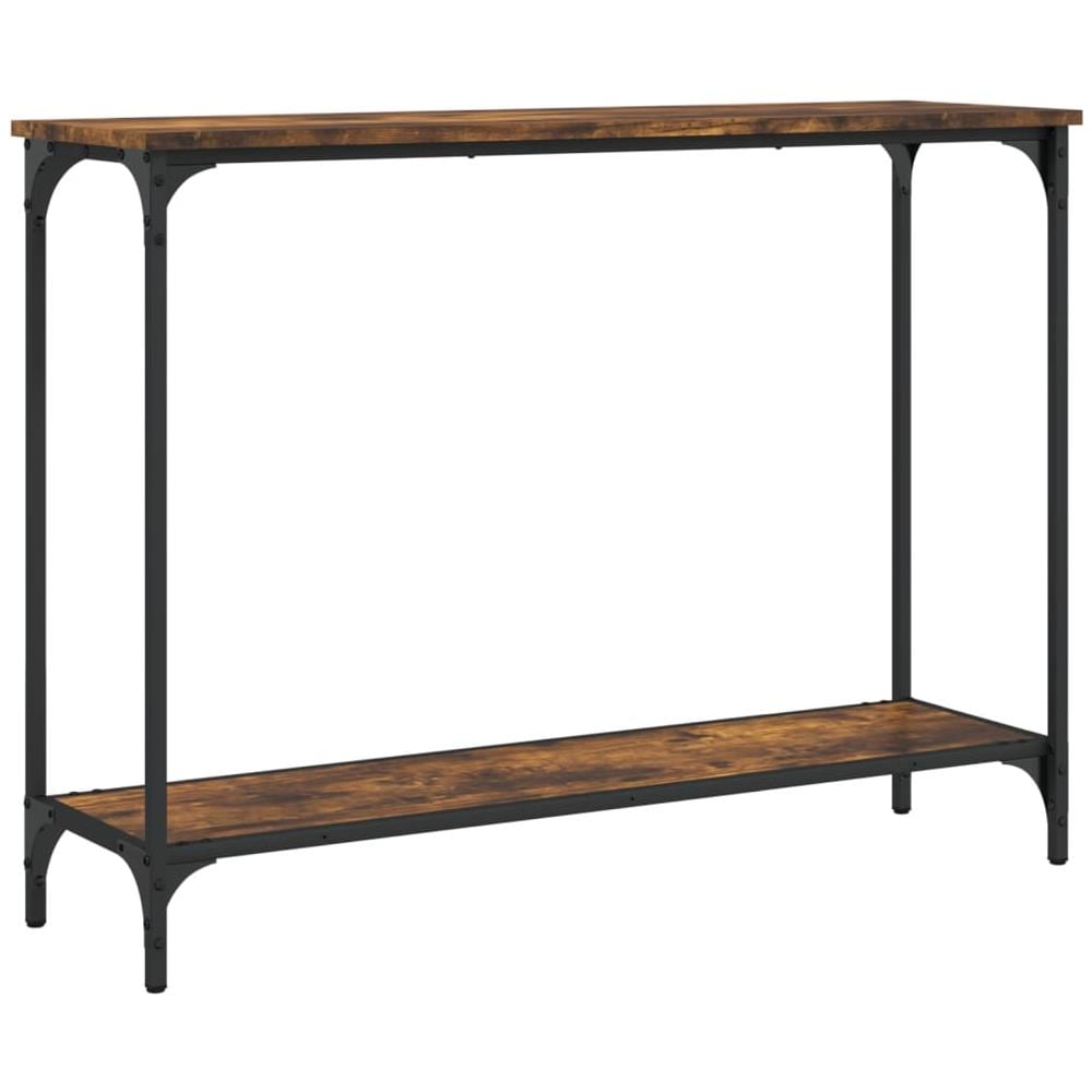 Tavolino Consolle Rovere Fumo 101x30,5x75 Cm Legno Multistrato - Foto 2