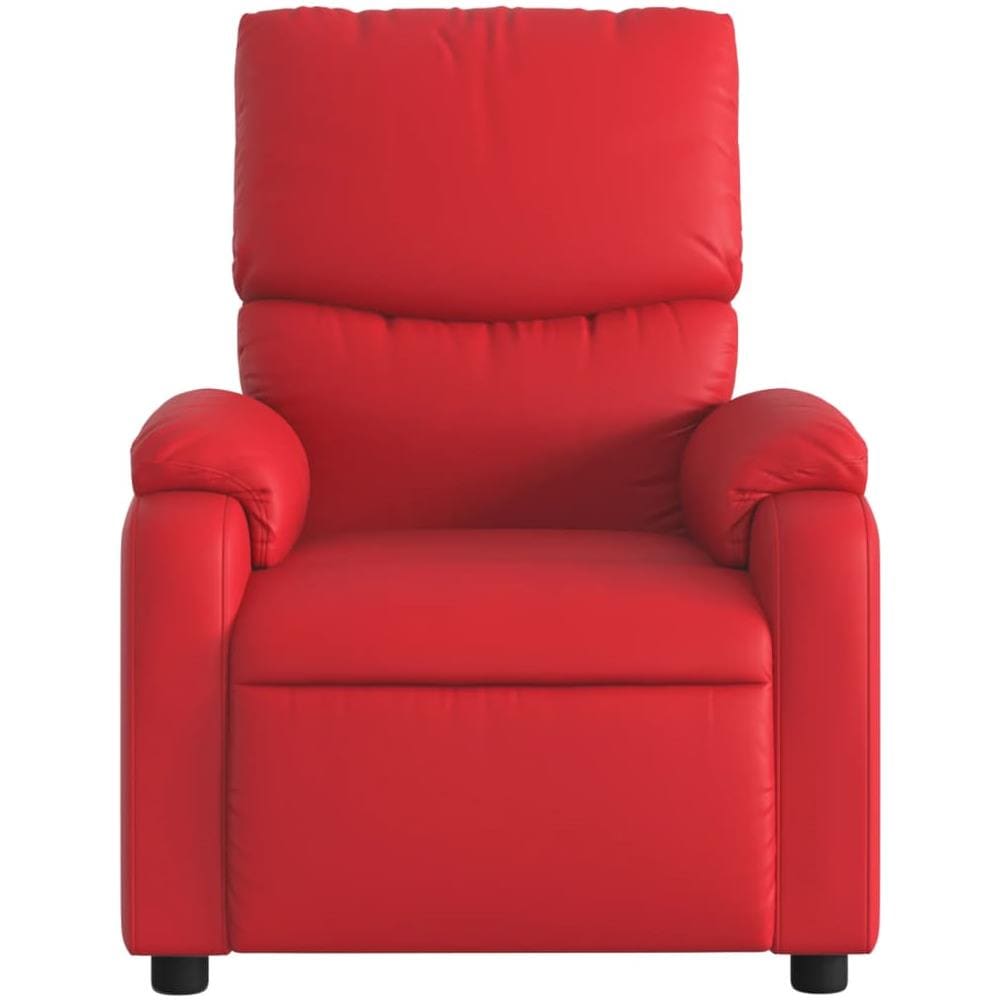 Poltrona Reclinabile Rossa In Similpelle - Foto 2