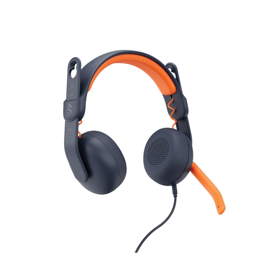 Zone Learn Auricolare Cablato A Padiglione Studio USB tipo-C Blu, Arancione - Foto 1