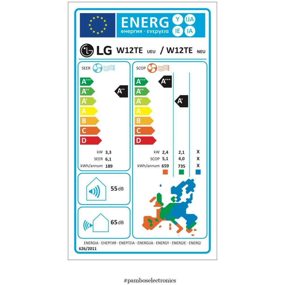 Condizionatore Fisso Monosplit W12TE.NEU /W12TE Potenza 12000 BTU /H Classe A++ /A+++ Inverter - Foto 2