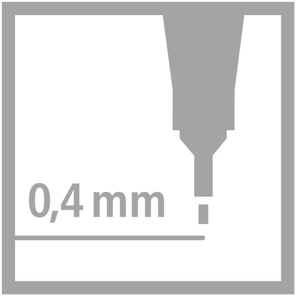 point 88 - Fineliner - Pack da 3 - Nero /Blu /Rosso - Foto 8