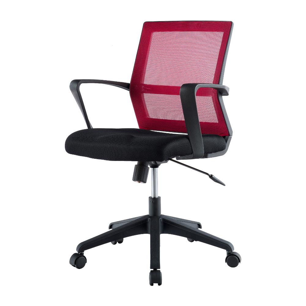 ICA-CT MC064 - Sedia per Ufficio con Schienale Medio Nero / Bordeaux - Foto 2