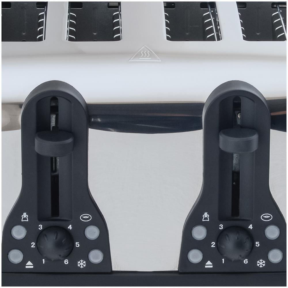 Tostapane TOS14 a 4 Fette Potenza 1700 W Colore Acciaio Inox - Foto 4