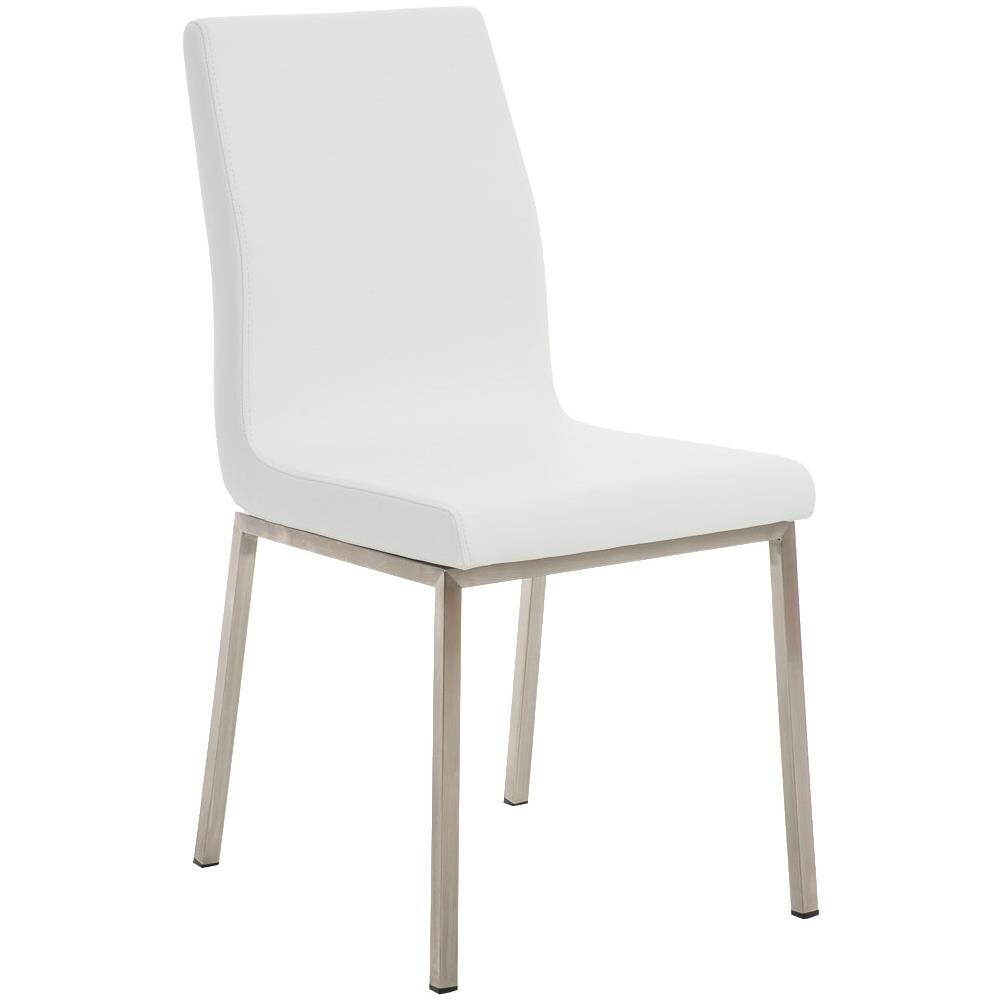 Sedia Da Pranzo Imbottita In Ecopelle | Design Moderno Con Gambe In Metallo | Perfetta Per Sala Da Pranzo, Cucina, Soggiorno E Ufficio