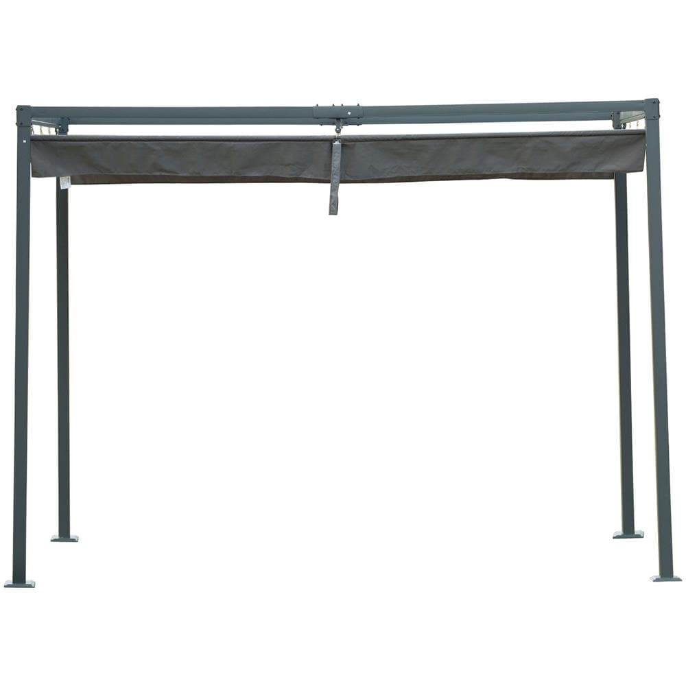 Gazebo Pergola Con Telo Scorrevole Per Esterni, 298 X 213 X 222 Cm - Foto 3