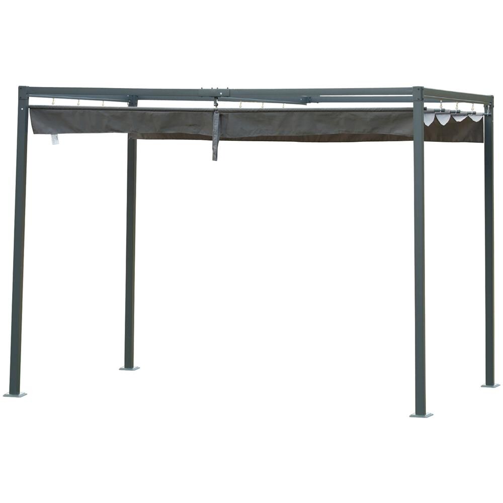 Gazebo Pergola Con Telo Scorrevole Per Esterni, 298 X 213 X 222 Cm - Foto 1