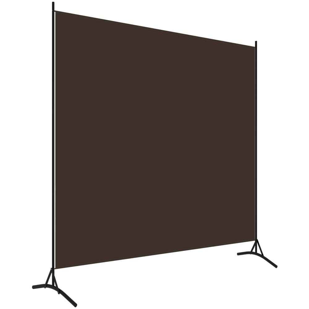 Paravento Marrone 175x180 cm in Tessuto - Foto 2