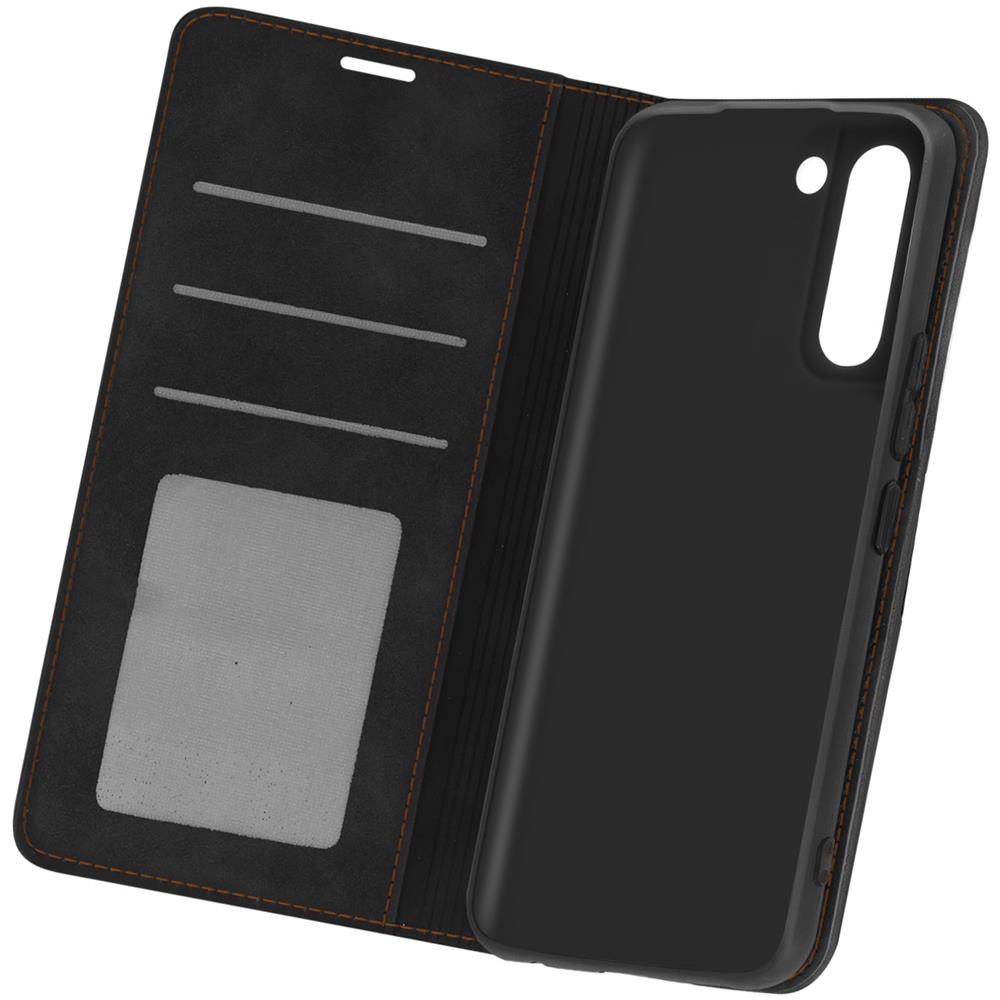 Custodia Portafoglio Soft-touch Samsung Galaxy S21 Stand Video Nero - Foto 1