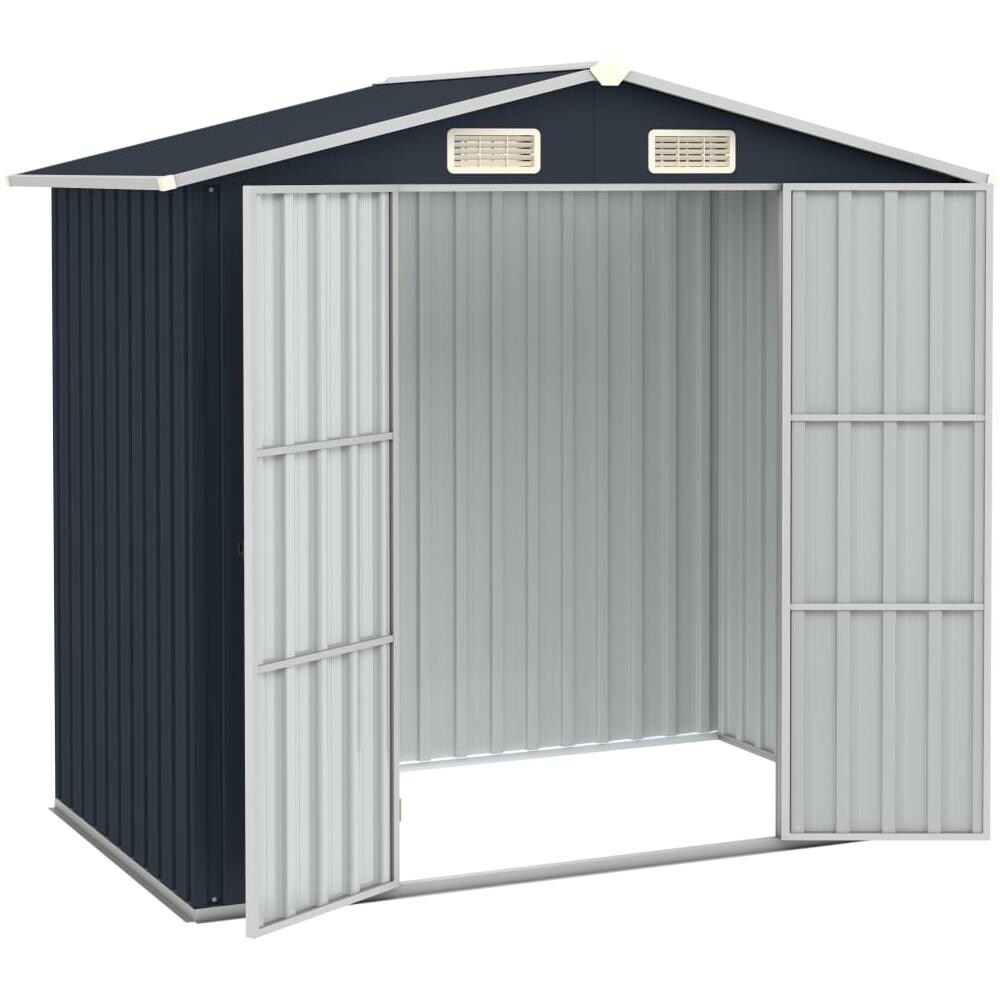 Capanno da Giardino Antracite 205x129x183 cm in Acciaio Zincato - Foto 3
