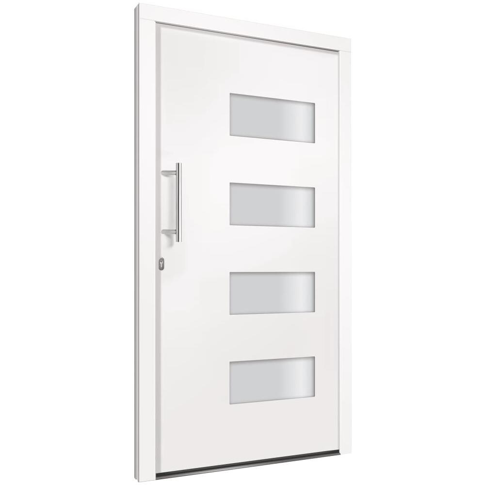 Porta d'Ingresso in Alluminio e PVC Bianco 110x210 cm - Foto 2
