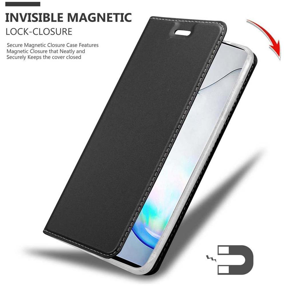 Custodia Compatibile Con Samsung Galaxy Note 10 In Classy Nero - Coperchio Protettiva Con Chiusura Magnetica, Funzione Stand E Tasca Per Le Carte - Foto 8