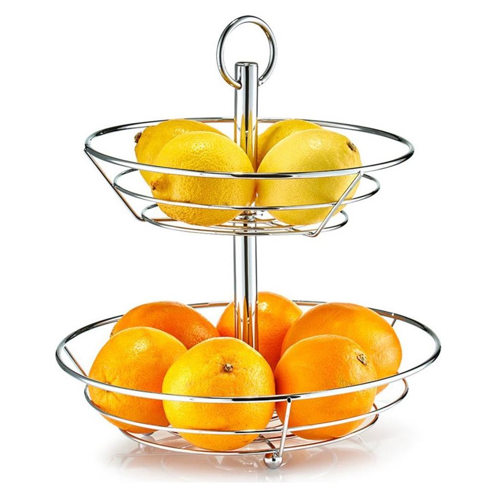 Frutta Patera, 2 Livelli - Acciaio Cromato, - Foto 1