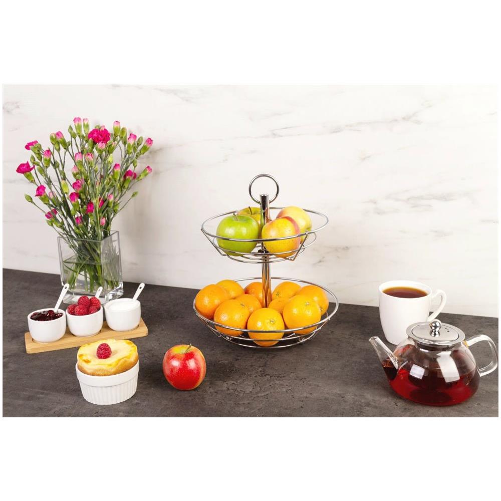 Frutta Patera, 2 Livelli - Acciaio Cromato, - Foto 2