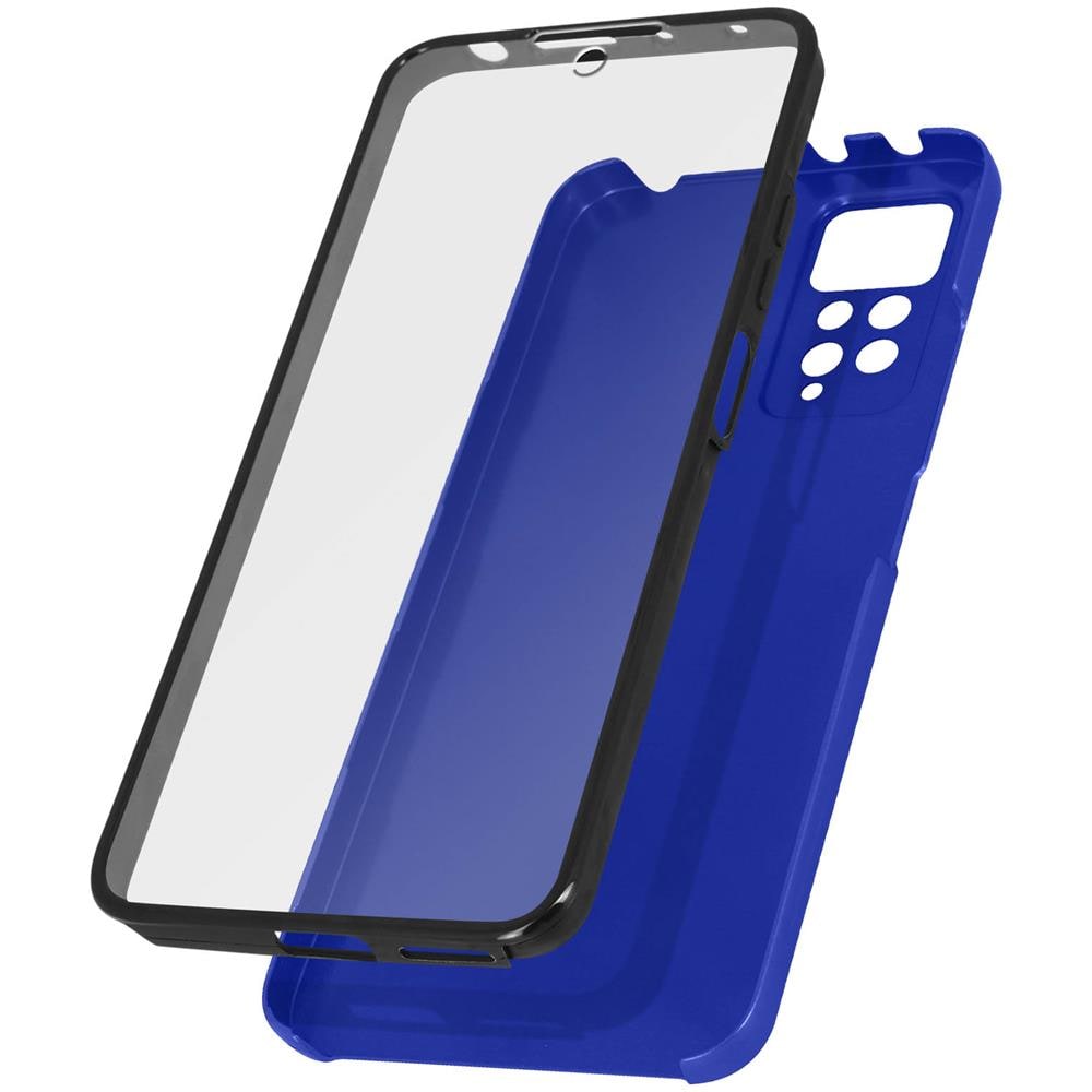 Cover Xiaomi Redmi Note 11 Pro 5g Retro Rigido E Fronte Flessibile - Blu - Foto 1