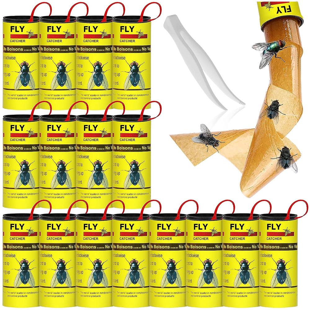 Rotolo Di Carta Per Mosche Acchiappamosche, Confezione Da 16 Pezzi - Foto 1