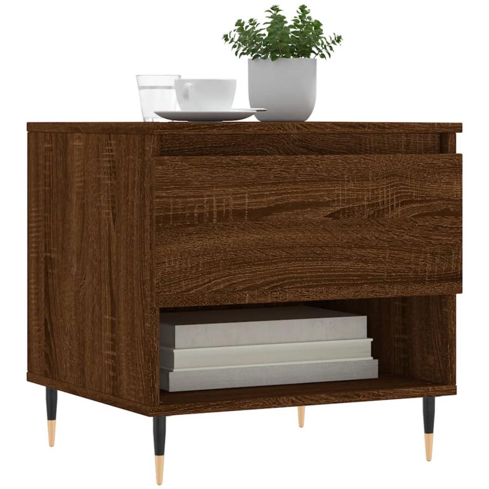 Tavolini Salotto 2pz Rovere Marrone 50x46x50 Legno Multistrato - Foto 3