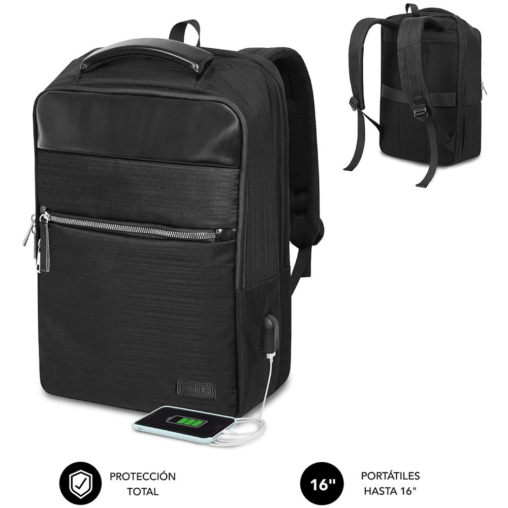 MOCHILA BUSINESS V2 AP 16'' NEGRO 40,6 cm (16") Zaino Nero - Foto 1