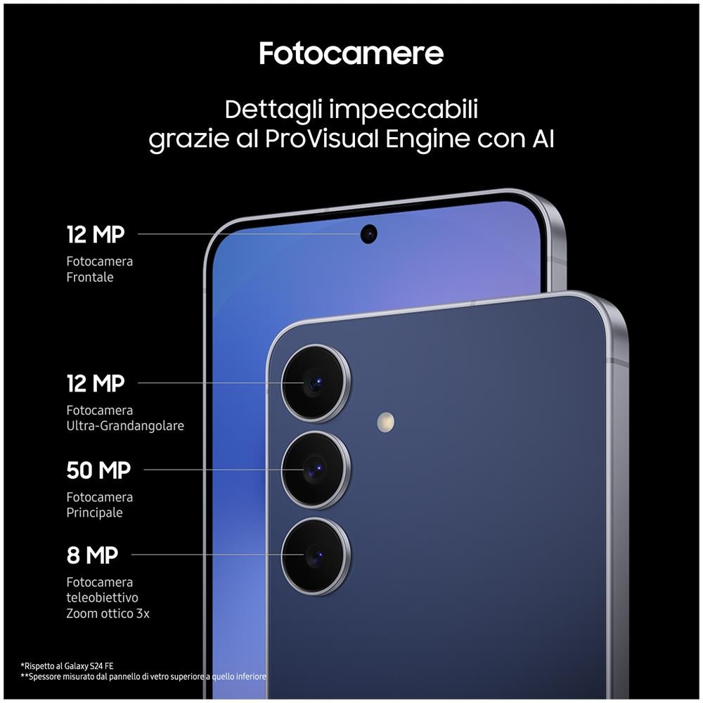 Galaxy S25 FE 5G 128GB 8GB Ram AI Display 6.7" Dynamic AMOLED 2X Main Camera 50MP DualSim: nanoSim+eSim USB tipo-C Androd 16 Exynos 2400 4900mAh Navy - Foto 10