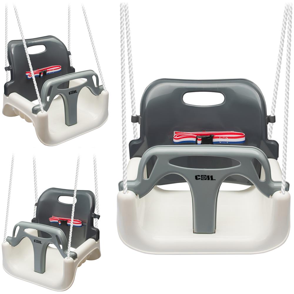 Kit di montaggio per altalena a sospensione, maniglia, morsetto, moschettone, cinghie - Foto 1